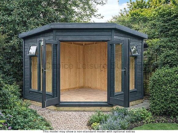 Platinum Bursledon Corner Summer House 1 Platinum Bursledon Corner Garden Room – 1st Choice Leisure Buildings