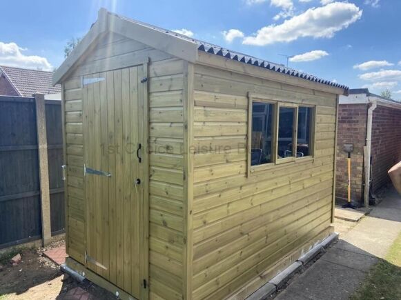 Sapphire 10ft x 6ft Cadnam Tall Height Apex Workshop Shed with optional Onduline roof covering SSCA6