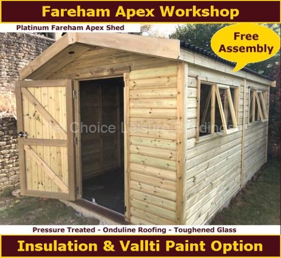 Platinum Fareham Apex Shed Workshop 1.