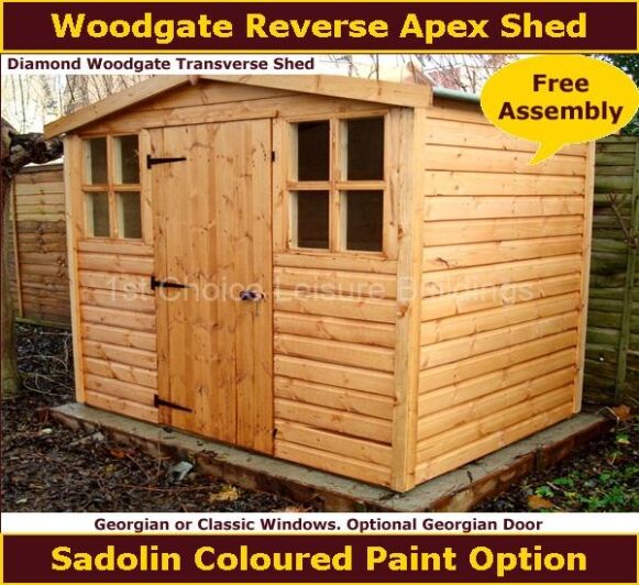 Diamond Woodgate Reverse Apex Shed 1.