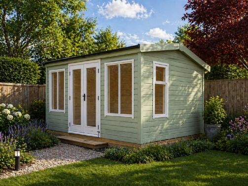 A modern garden room. Perfect in Woking for a garden office or relaxation space.