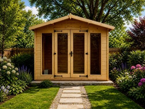 A modern summer building. Perfect in Crawley for a summer room or relaxation space.