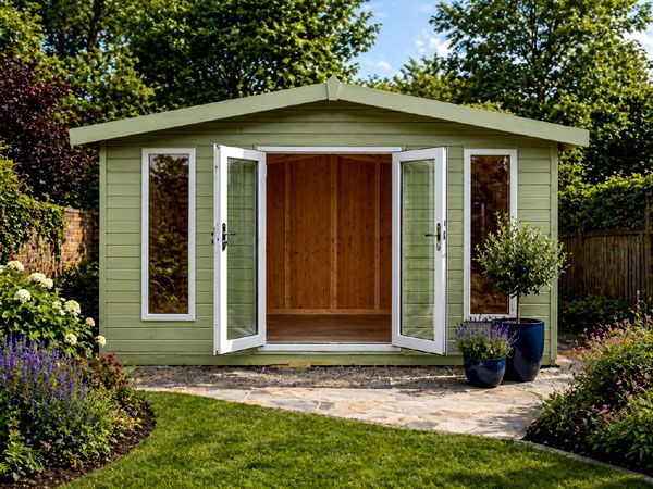 A modern garden room. Perfect in Basingstoke for a garden office or relaxation space.