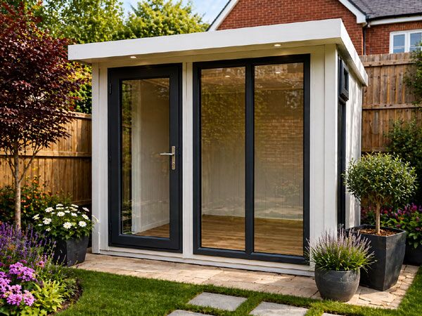 A modern garden room. Perfect in Croydon for a garden office or relaxation space.