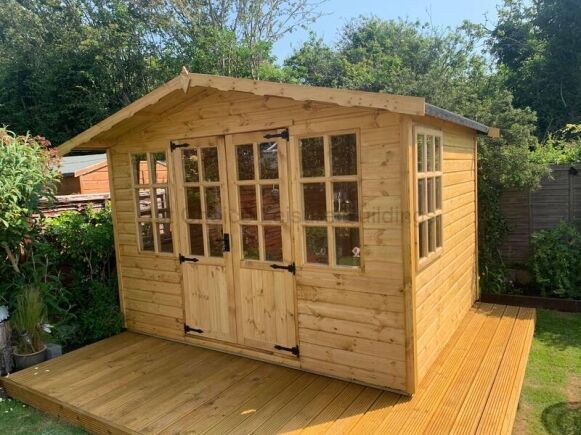 Diamond Bolney Georgian 1 Diamond Bolney 8ft x 10ft Apex Georgian Summerhouse DSGB9