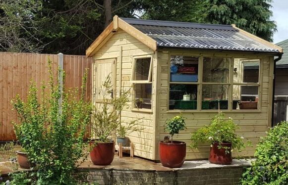 Platinum Alresford half glass potting shed image