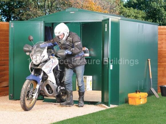 GardenVault 'Deepdale' Workshop 1 Image of SafeStore Deepdale Apex Metal Shed