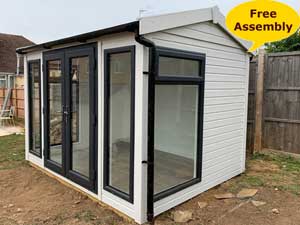 Shows image of garden building