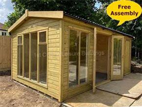 Shows image of insulated garden games room