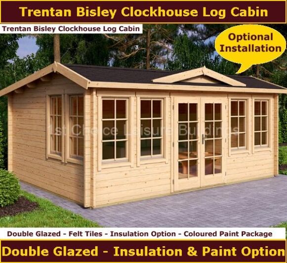 Trentan Bisley Clockhouse Log Cabin 1.