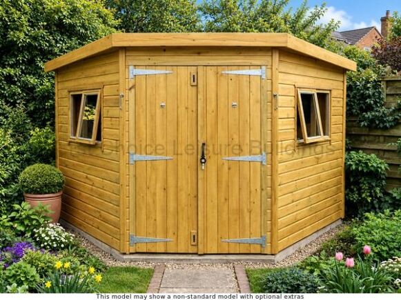 Eversley Corner Shed 1 Sapphire Eversley Corner Shed – 1st Choice Leisure Buildings