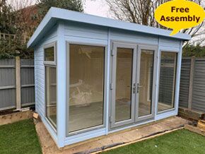 Shows image of insulated garden games room