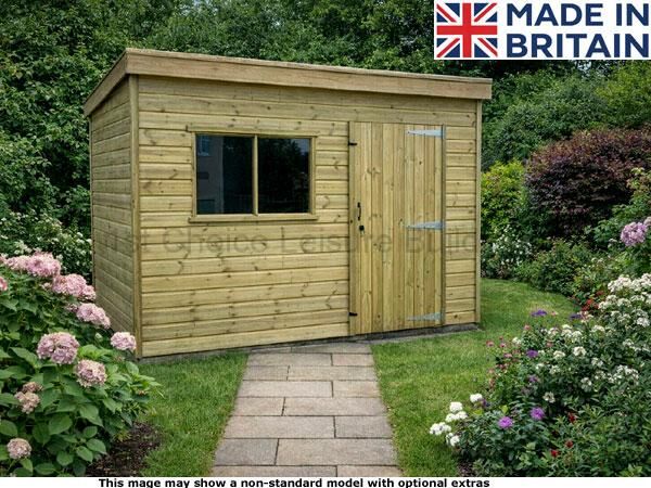 Sapphire Cadnam Pent 1 Wooden garden shed with window and double door. Perfect for storing gardening tools.