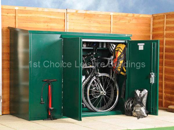 Safestore 'Allandale' Bike Shed 1 Image of SafeStore Allendale Pent Metal Shed