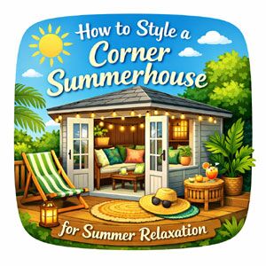 How to Style a Corner Summerhouse for Summer Relaxation