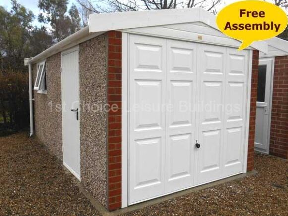 Lidget Apex Deluxe Concrete Garage With Free Installation.