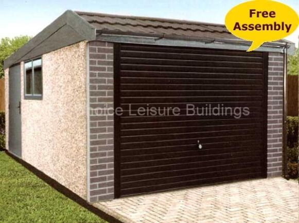 Lidget Pent Mansard Anthracite Garage With Free Installation.