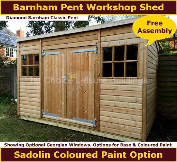 Diamond Barnham Pent Garden Shed 1.