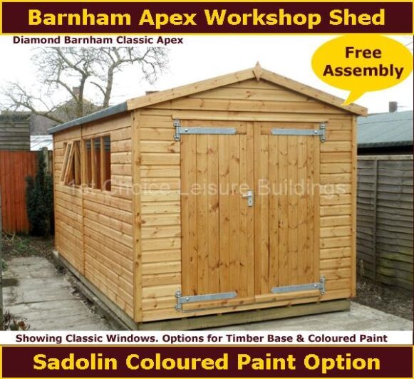 Diamond Barnham Apex Garden Shed 1.