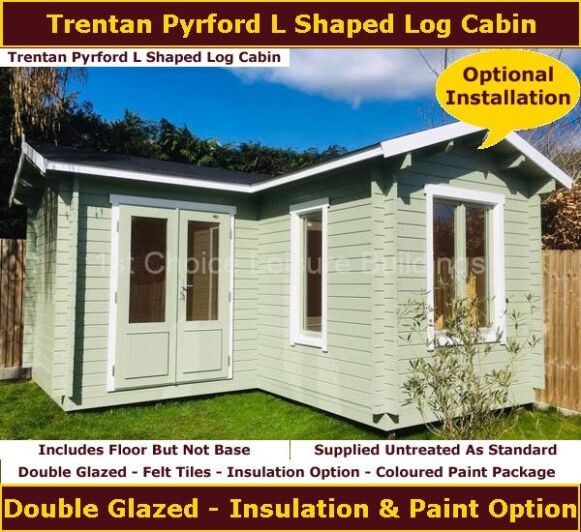 Trentan Pyrford L Shaped Log Cabin 1.