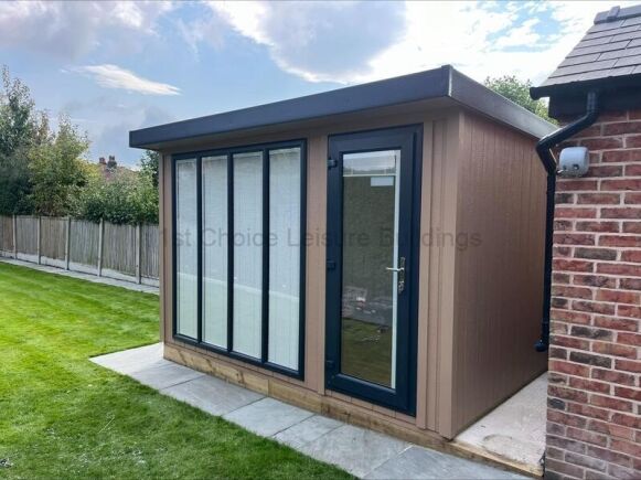 Royal Marlow Pent Garden Room Office with full height windows and single door