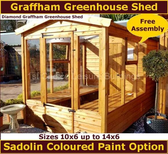 Diamond Graffham 10x6 Greenhouse Shed 1.