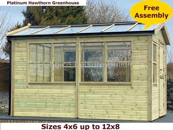 Platinum Hawthorn Greenhouse 3 Platinum Hawthorn 12x8 Wooden Greenhouse 290.