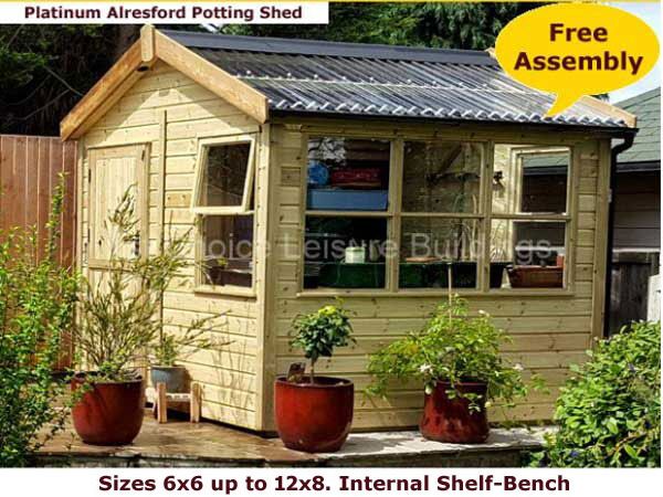 Shows image of Platinum Alresford Wooden Greenhouse