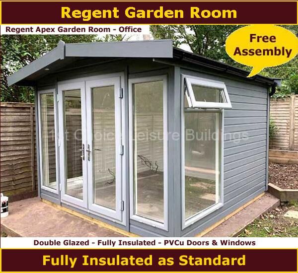 Shows image of Regent insulated garden office