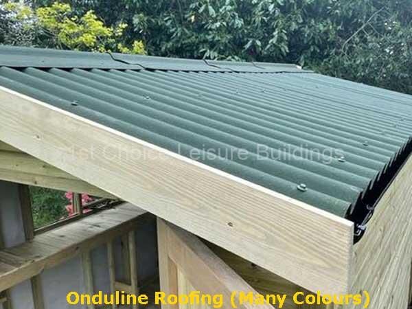 Shows image of Onduline roofing sheet