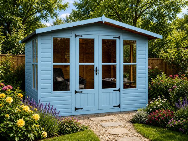 A modern summer building. Perfect in Croydon for a summer room or relaxation space.