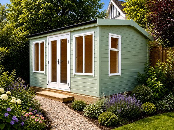 A modern summer building. Perfect in Portsmouth for a summer room or relaxation space.