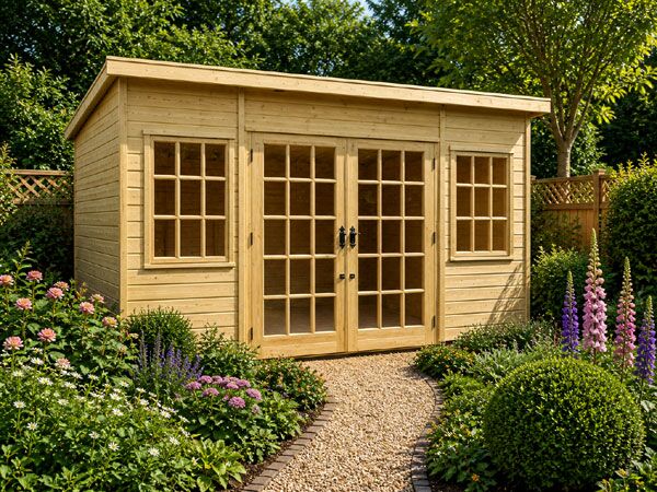 A modern summer building. Perfect in Surrey for a summer room or relaxation space.