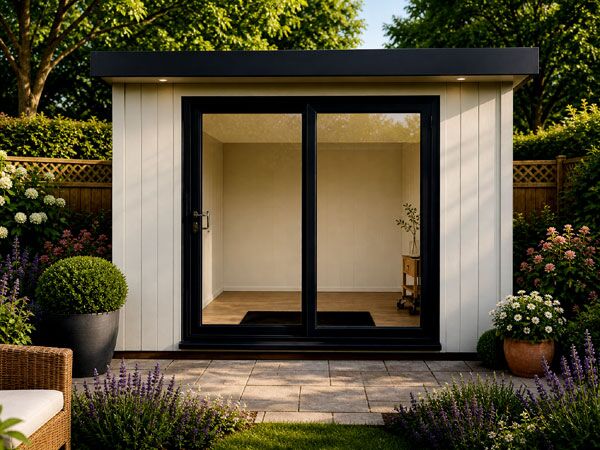 A modern summer building. Perfect in Windsor for a summer room or relaxation space.