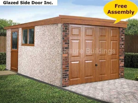 Lidget Pent Deluxe Deco Garage With Free Installation.