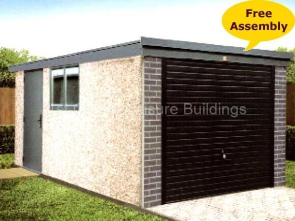 Lidget Pent Deluxe Anthracite Garage With Free Installation.