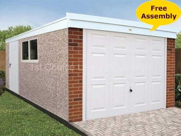 Deluxe Pent Concrete Garage