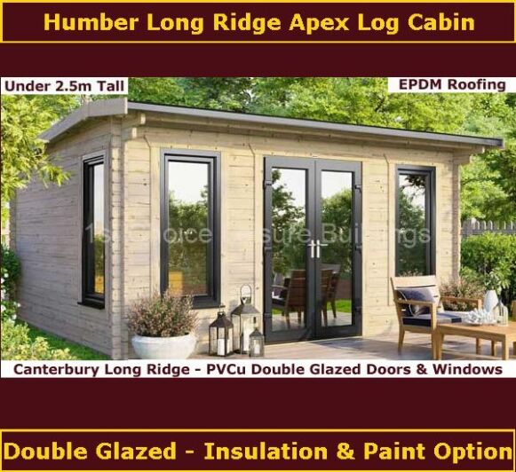 Humber Long Ridge Apex Log Cabin 1