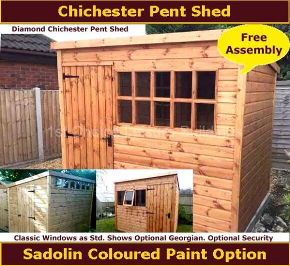 Diamond Chichester Pent Shed 1.