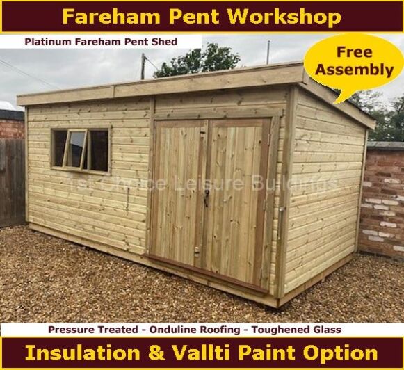 Platinum Fareham Pent Shed Workshop 1.