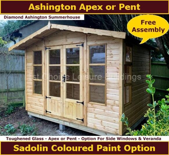 Diamond Ashington Apex Pent Summerhouse 1.